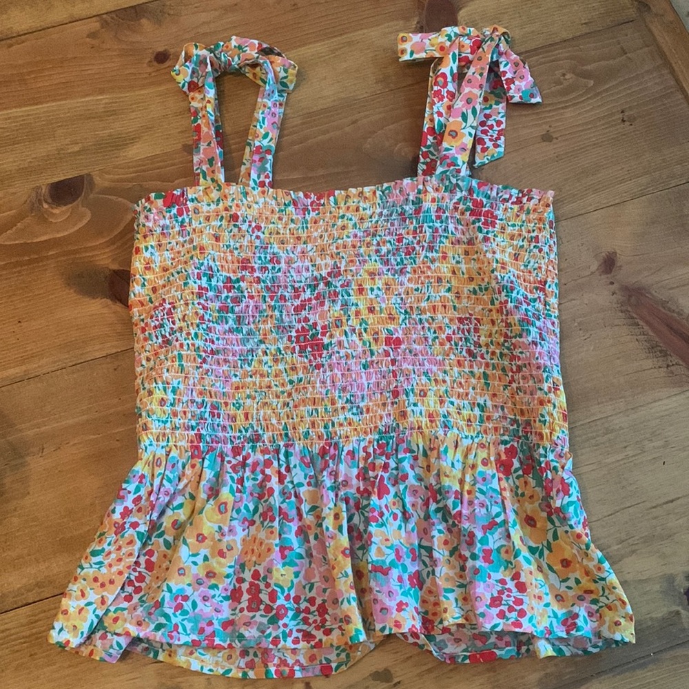 J Crew Floral Tank Top